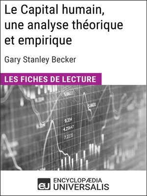 cover image of Le Capital humain, une analyse théorique et empirique de Gary Stanley Becker